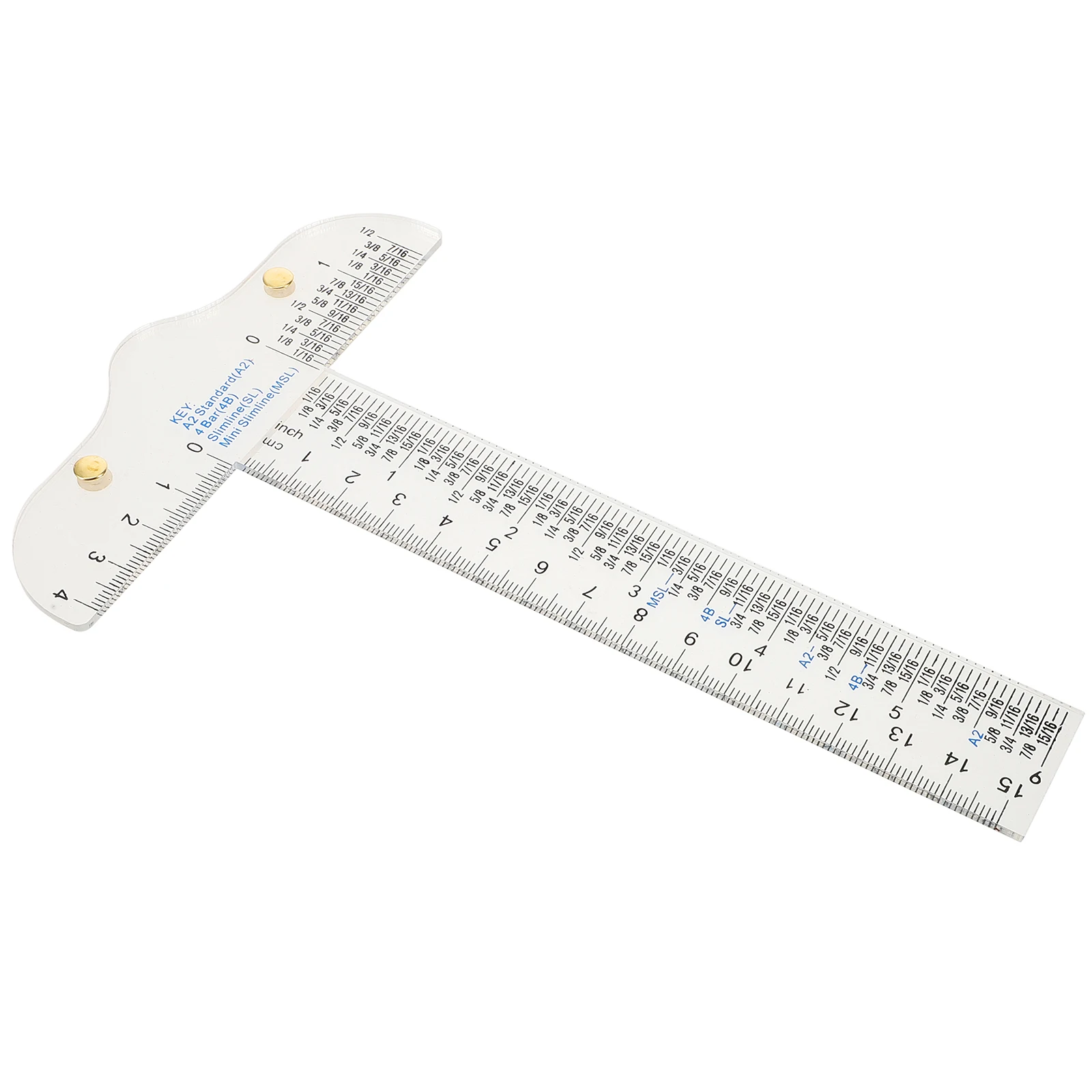Righello a forma di T Segnaletica trasparente in centimetri Strumento di disegno portatile per artisti Studenti Architetti Righello per