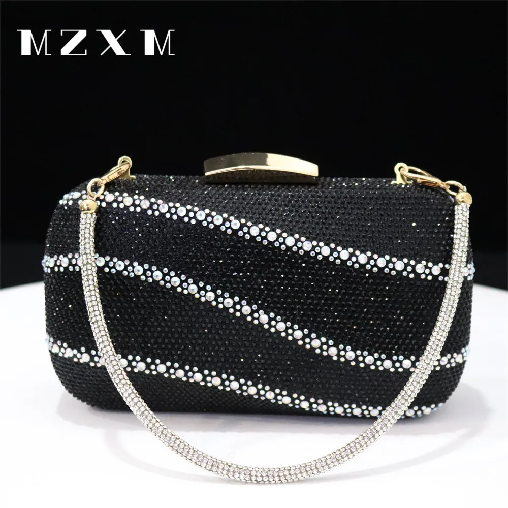 

Fashion Women Bags 2023 Diamonds Glitter Small Clutch Luxury Lady Handbags Evening Bags New Arrival Chain Shoulder Purse