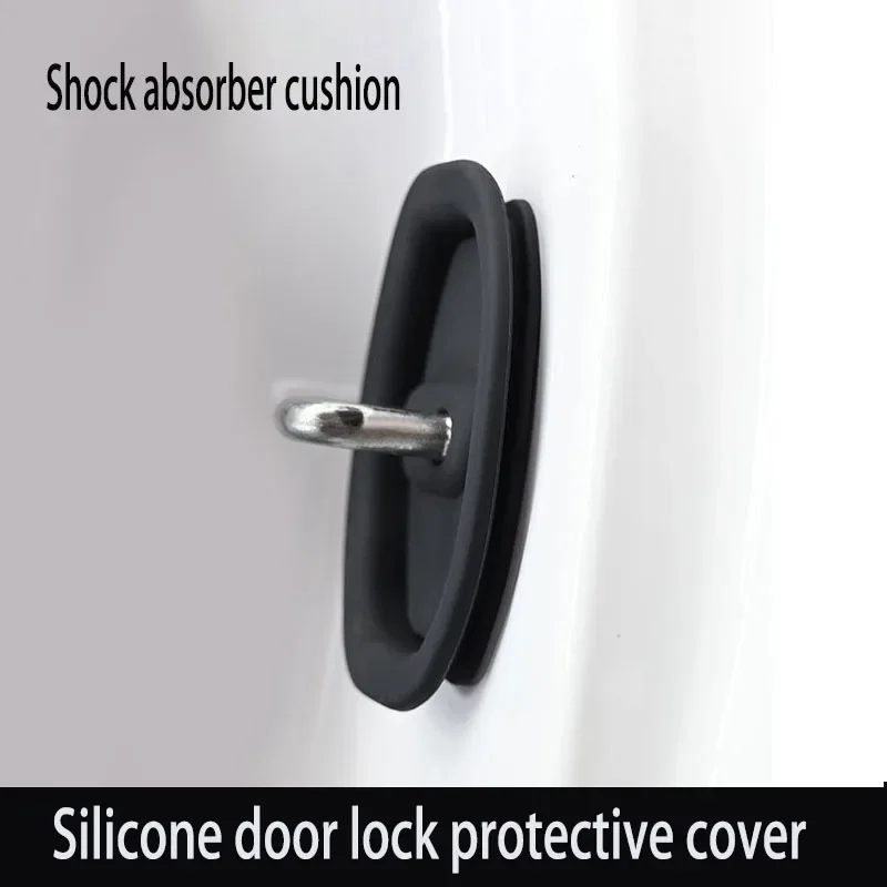 Car door lock protection pad Door shock absorber cushion Universal Door lock buckle rubber sleeve Thickened anti-collision