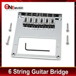 Electirc Guitar Bridge for TL Style Guitar with Humbucker Hole 101x89mm String Spacing 10.5mm Guitar Parts Black/Chrome