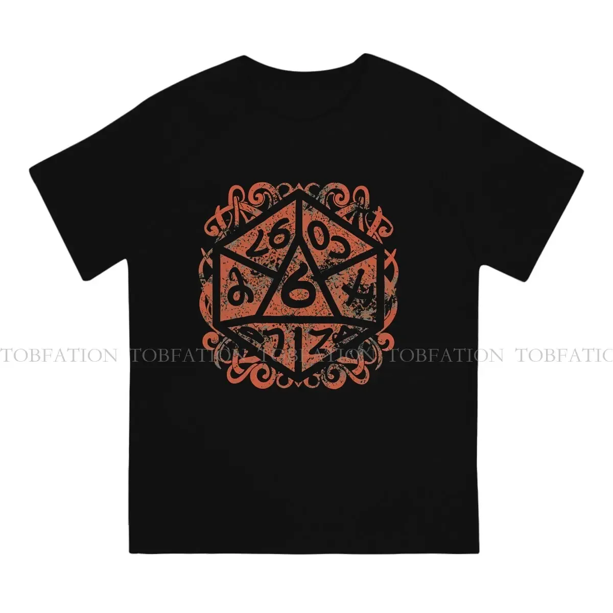 Dungeon TShirt for Men Conceptual Dice Symbol Humor Casual Sweatshirts T Shirt High Quality Fluffy