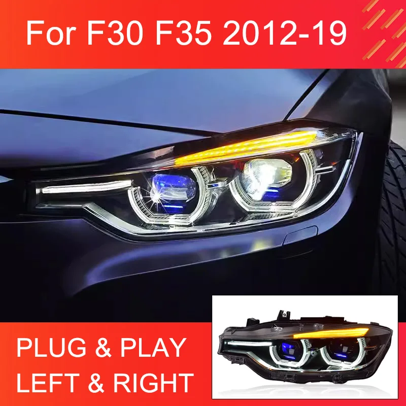 

1 Pair LED Headlight Assembly for BMW 5 Series F30 F35 2012- 2019 LED Headlights Plug and Play with Full LED Upgrade Head Lamps