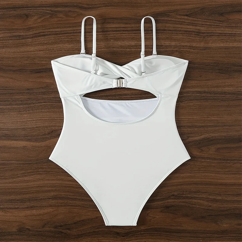 Conjunto de Bikini de una pieza para mujer, traje de baño Sexy de lujo, microtanga plisado, ropa de playa