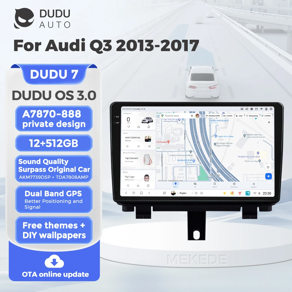 DUDU7 A7870 Android Car Radio Audio Multimedia Player For Audi Q3 MMI 2G 3G 2013-2017