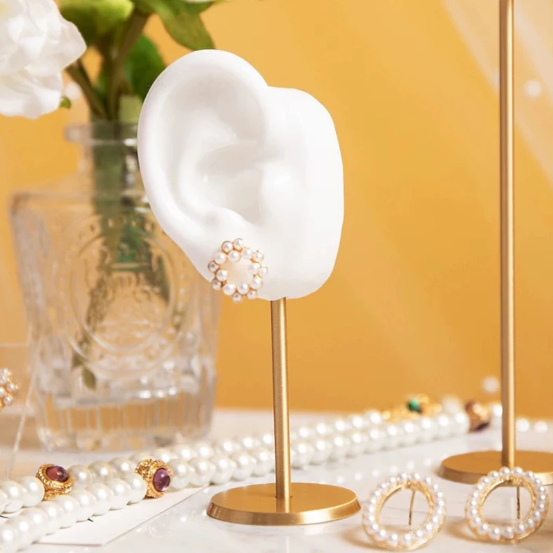 Modern Jewelry Stand Silicone Ear Model Display Rack Earring Piercing Ear Picking Organizer Holder Hearing Aid Display Stand