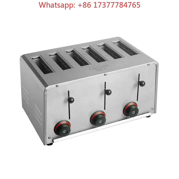Professional Commercial Electric Bread Toaster 6 Slices, Cafe Catering Toast Baking Machine