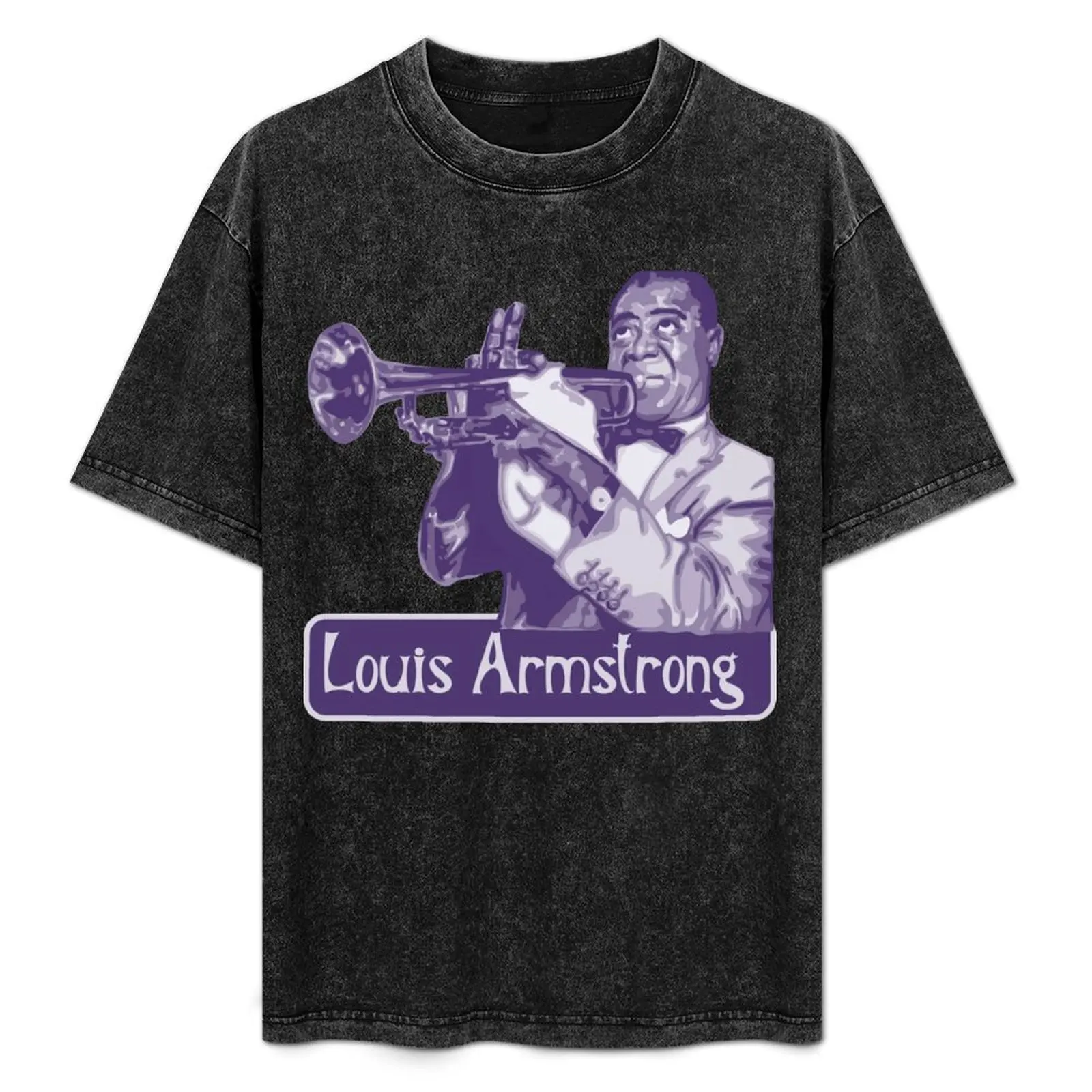 Louis Armstrong Portrait T-Shirt Soft Durable Cotton T-Shirt