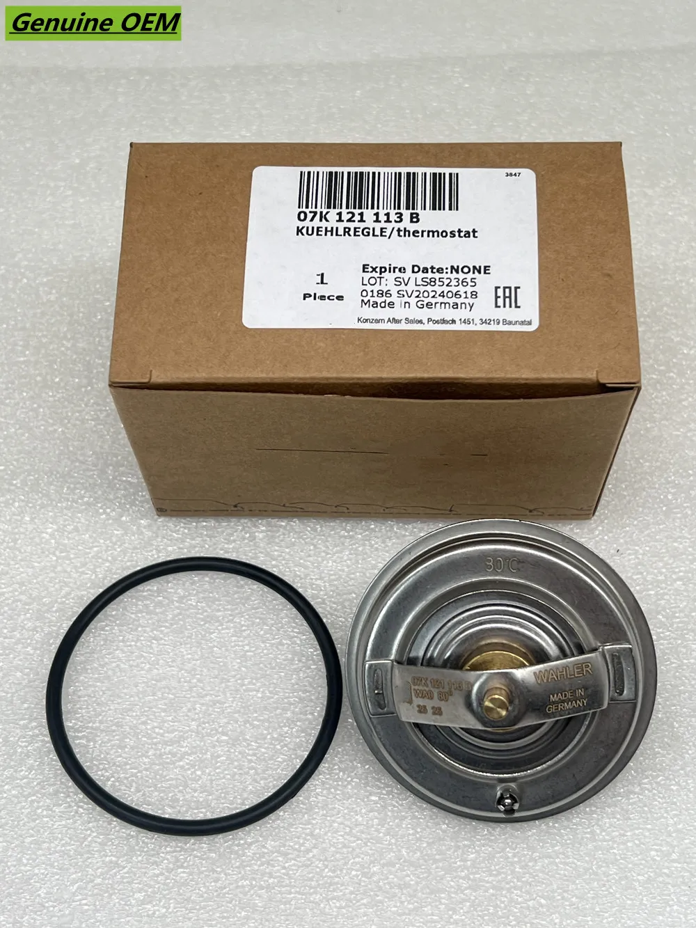 

OEM Engine Coolant Thermostat 661-176 / 07K121113B for VW Jetta 05-18 Golf 10-14 Passat Beetle Rabbit L5 2.5L 80℃ 07K 121 113 B
