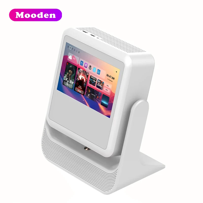 Mooden A2 Pro 1080P 4K Android 12 Dual Screen 3D Projector 800 Lumen Brightness 2.4G 5G WIFI Internet Ready Adjustable Holder