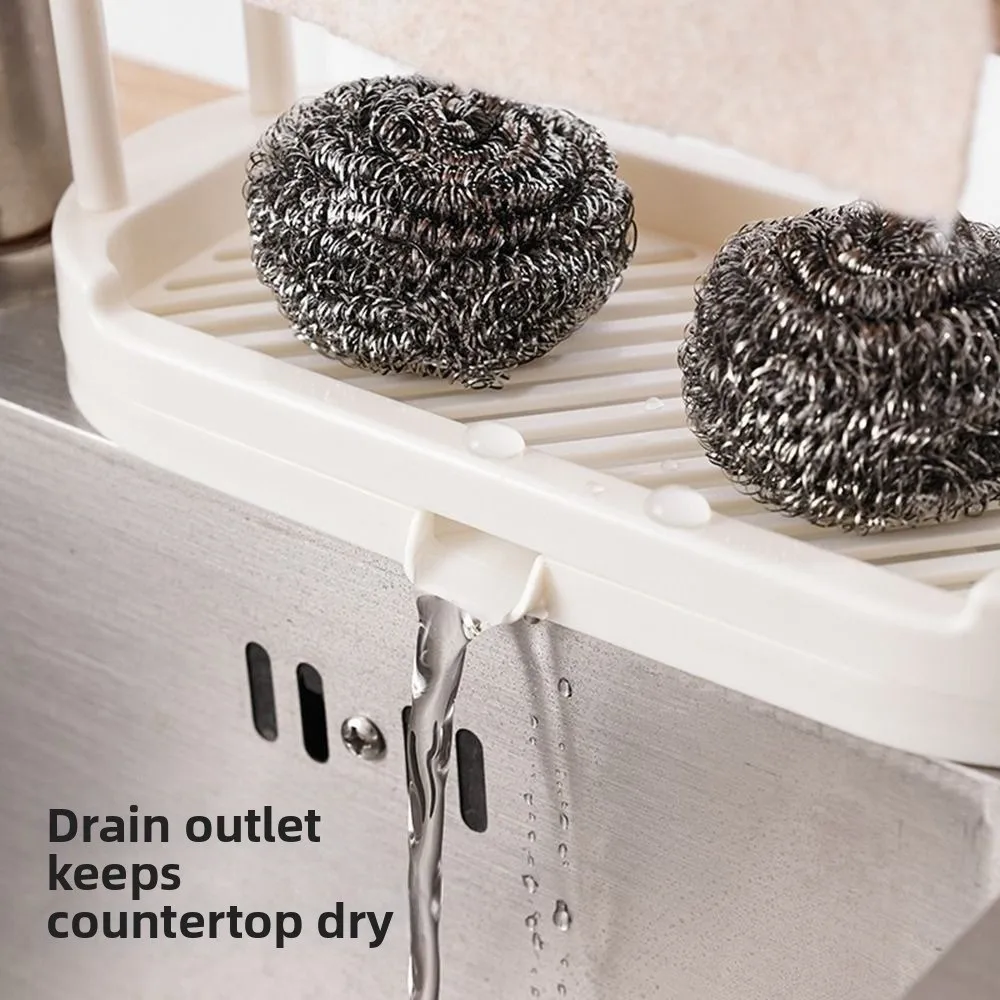Detachable Kitchen Dishcloth Holder Hollow Design Quick Dry Countertop Rag Hanger Easy To Clean Multifunctional