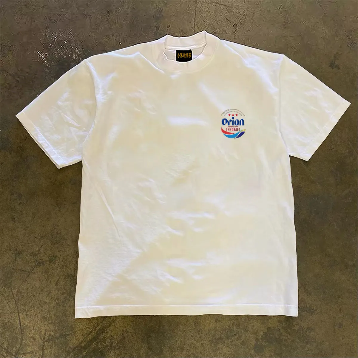 Pure Cotton Short Sleeve T-Shirt Double Thread Loose Fit Unisex Summer Breathable Fashionable American Retro Style for Couples