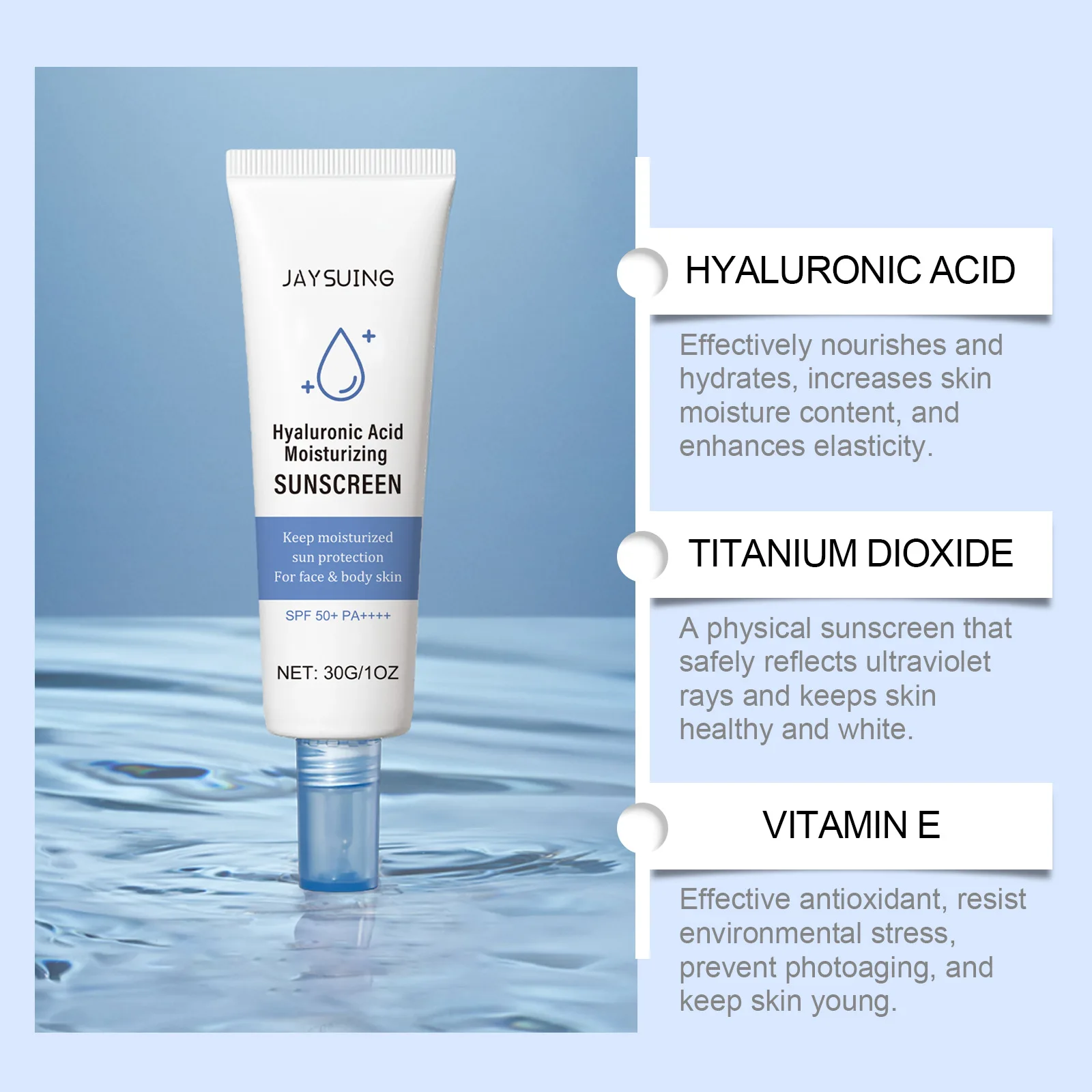 New Arrival Jaysuing Protective Lotion Hydrating Moisturizing and Refreshing Anti-UV Face Care Protective Lotion