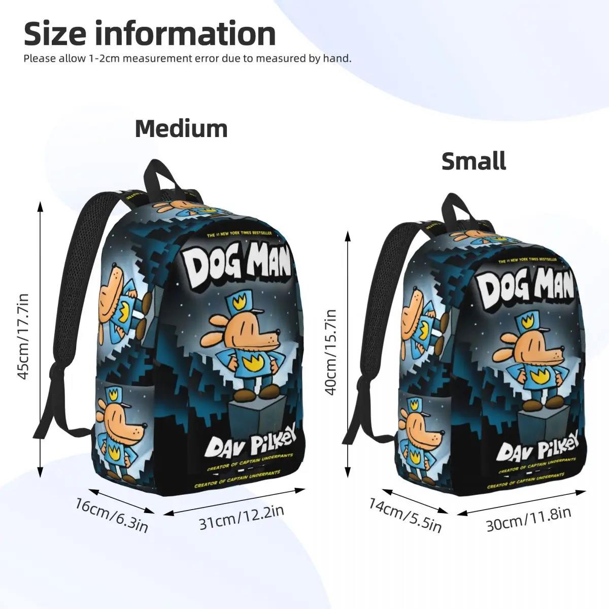 Sac à dos Dogman Cool Manga Comic pour hommes et femmes, sac à dos de voyage, sac de jour de randonnée, léger, lycée décontracté, animé, collège, initié