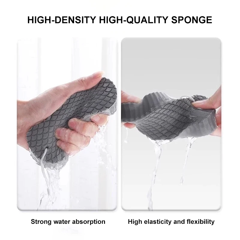 Soft Bath Sponge Brush Exfoliating Dead Skin Sponge For Kids Massager Cleaning Shower Brushes Peeling Fish Scale Sponge Rub image 5