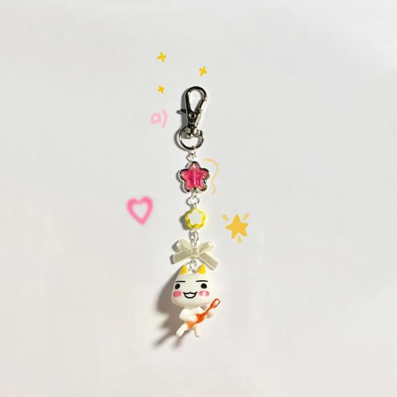 Handmade toro inoue Beaded keychain cute Aesthetic y2k