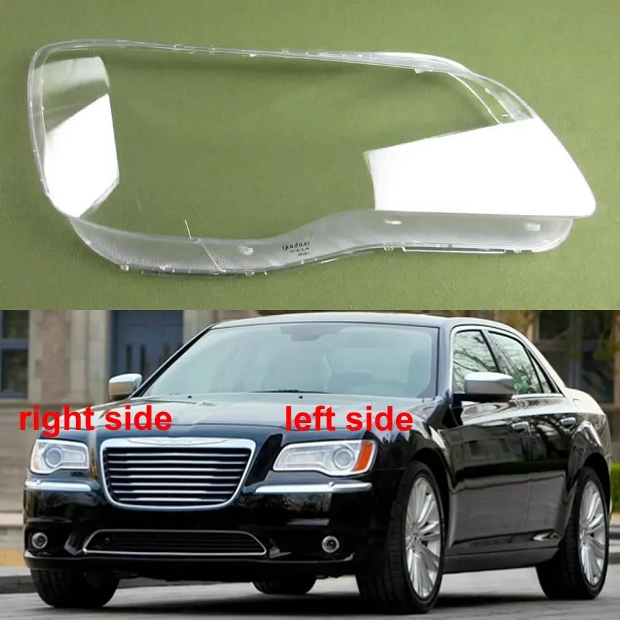 Front Headlight Shell Lamp Shade Transparent Headlamp Cover Plexiglass Replace Original Lampshade For Chrysler 300C 2011 - 2021