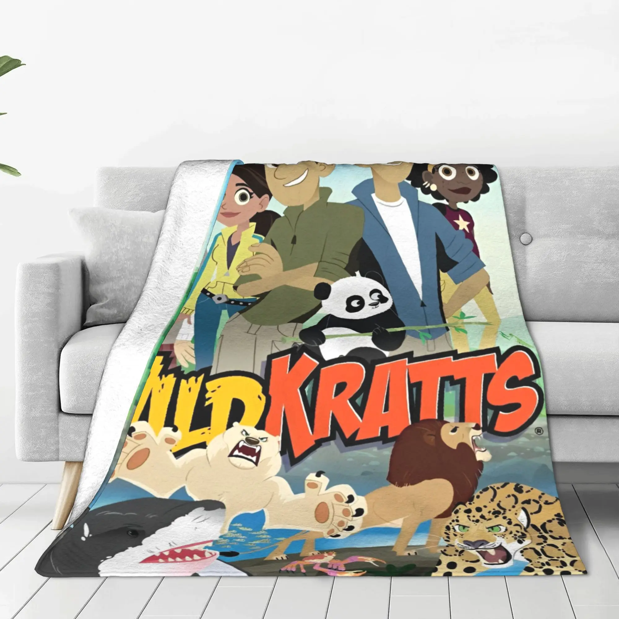 Wild Kratts  Throw Blanket for Couch  Soft Fuzzy Plush Blanket 50x60 Inch Multi-size Bedspreads for All Seasons