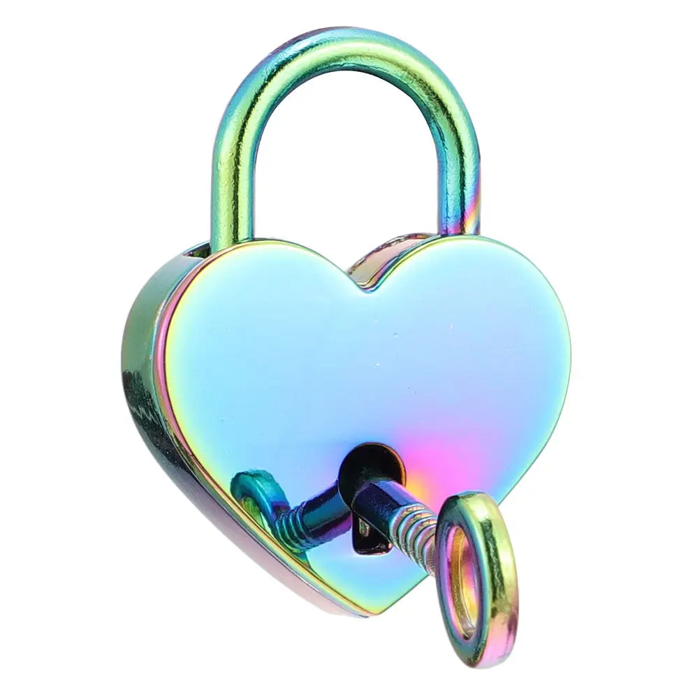 

Набор из 1 мини-замка в форме сердца для влюбленных пар, из цинкового сплава, устойчивого к ржавчине, портативный, для ящиков, сумок, чемоданов