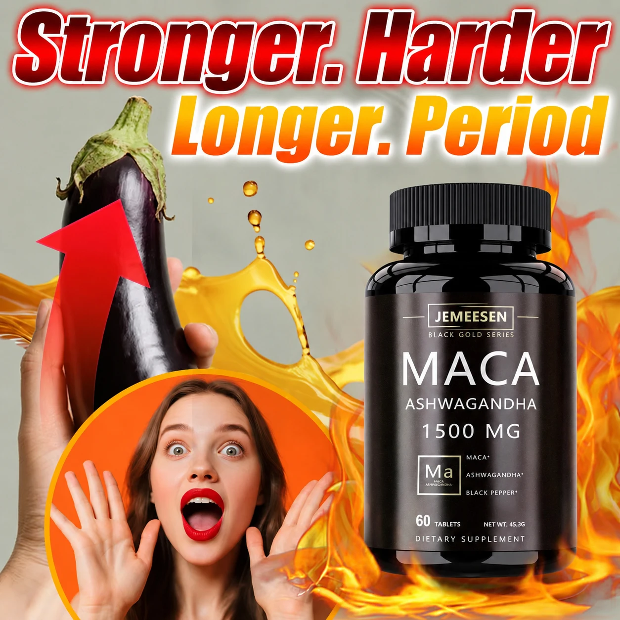 Herbal Queen - Organic Maca Root Powder Capsules 1500mg