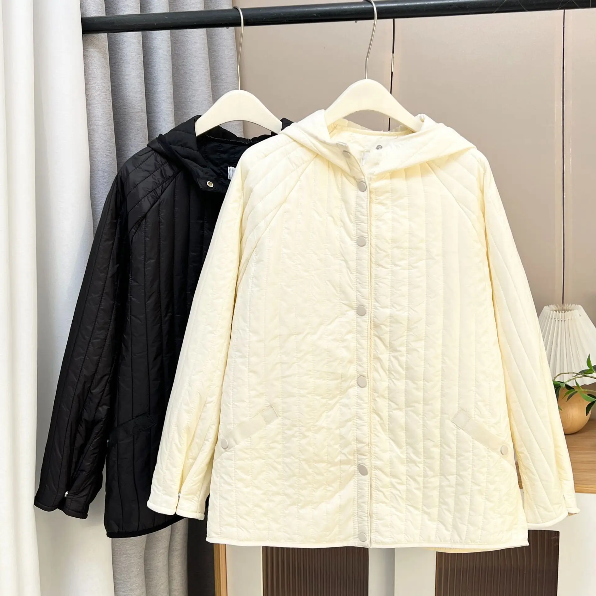 Xxxl moda plus size parkas femininas novo estilo outono e inverno simples casual fino quente com capuz algodão-acolchoado jacke 1732
