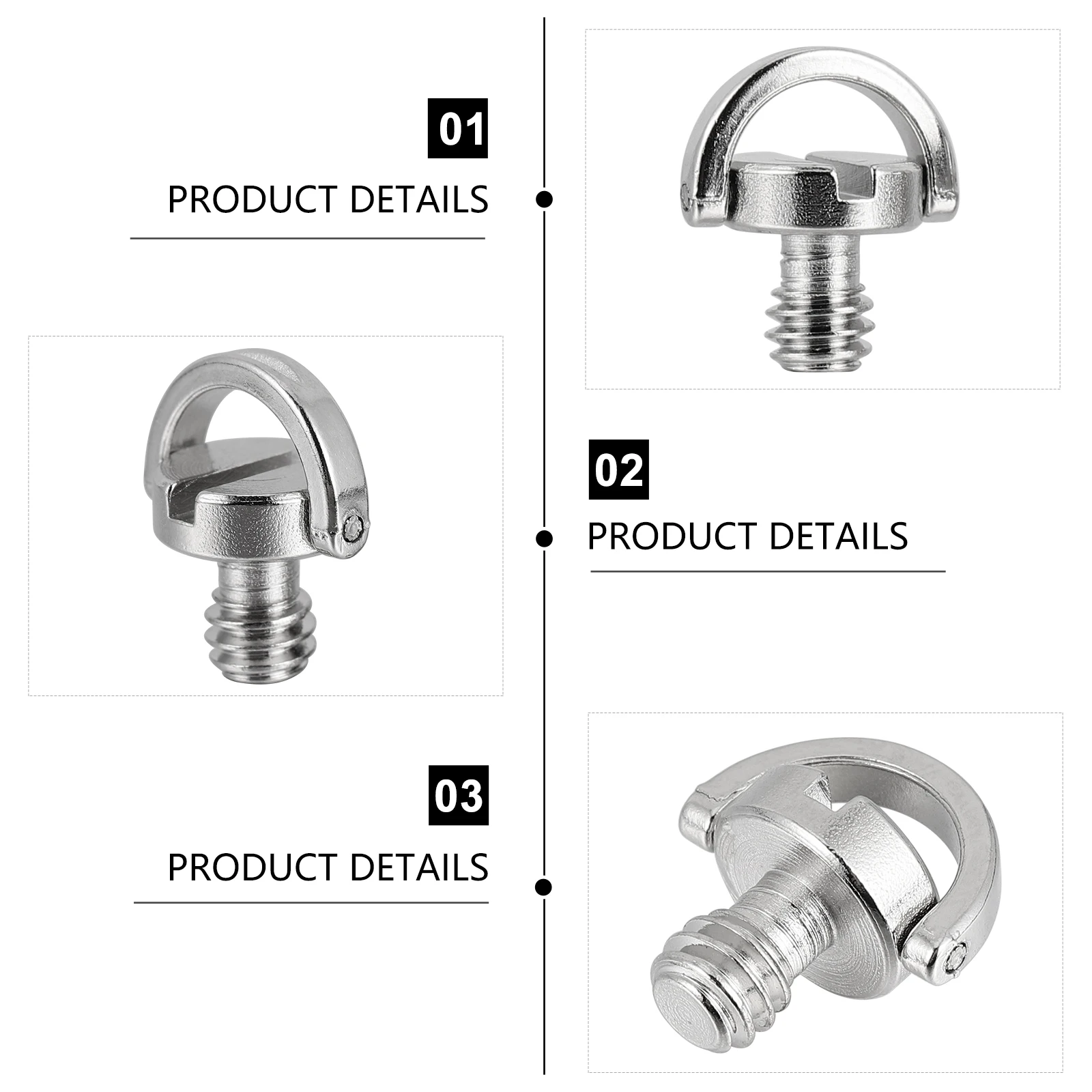 

4pcs Slotted D-Ring Camera Quick Release Plate Screw Mounting Fixing Hinged Screw For Tripod Monopod Camera Accessories