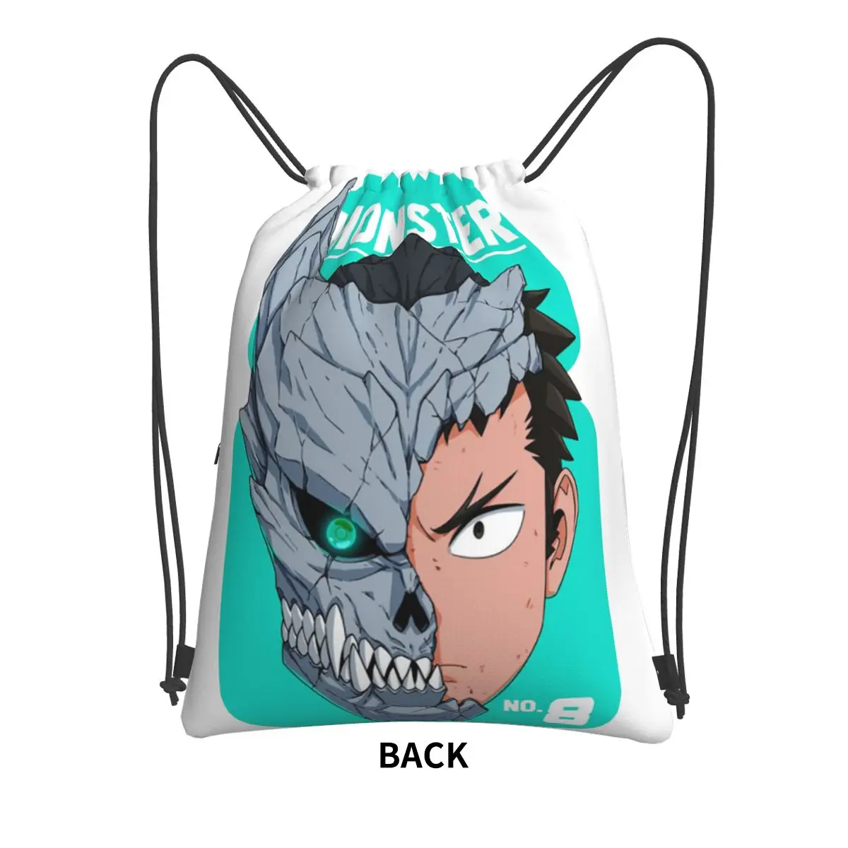 Kaiju No. 8 Monster Sweeper Inc Backpacks Casual Drawstring Bundle Pocket Storage Bag Book Bags for Travel Students