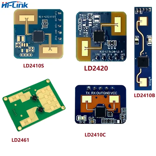 Hi-link nuevo Kit de módulo de Radar de presencia humana 24G LD2410 monitoreo de respiración y latido del corazón Sensor inteligente de inducción sin contacto