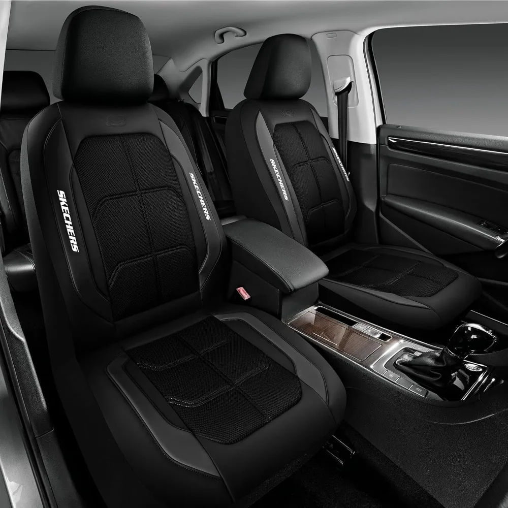 Air-Cooled & Memory Foam Seat Covers-Leather Car Seat Cover Supply Ultimate Comfort & Support, Front Seats Airbag Compat