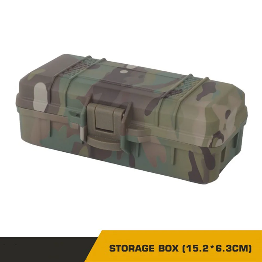 Tactical Equipment Storage Box (15.2*6.3cm) for Tactical Flashlight, Watch, Compass Protective Case