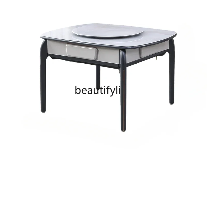 

Новый стиль, полностью автоматическая машина для маджонга, стол для маджонга, обеденный стол двойного назначения из цельного дерева, интеллектуальный бесшумный интегрированный ss 7304