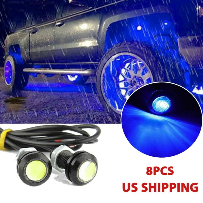 4x Blue 12V LED Rock Lights For Truck Jeep SUV Pick Up  ATV Under-Carriage Light Ram 1500 2500 3500 GMC Tacoma Ford 150 Ranger