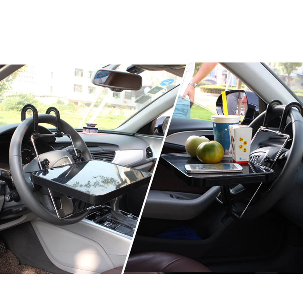 

Car Desk Backseat Beverage Rack Food Tray Brackets Computer Laptop Dining Plate Holder