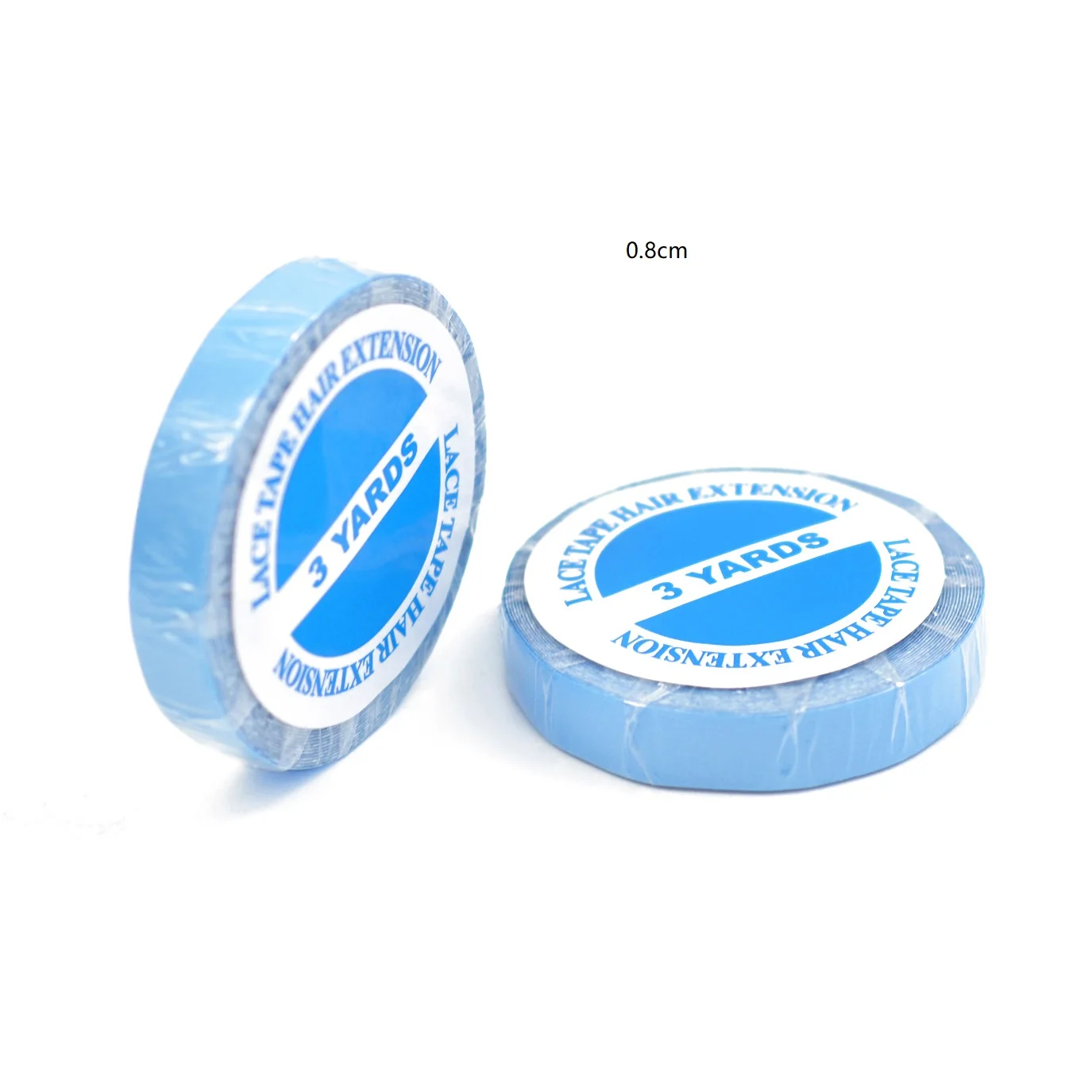 1 Roll 0.8cm*3 Yards Wig Tape Hair Double-Sided Adhesive Tape Blue Wig Replacement Tape  for Hair Extension/Lace Wig/Toupee