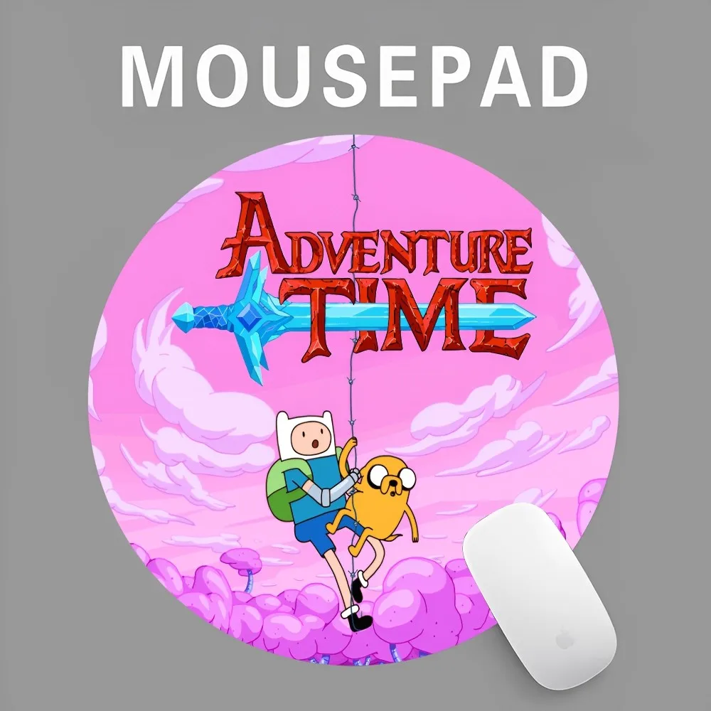 A-Adventure-Time Mousepad INS Tide Round Keyboard Mat Table Mat Students Cabinet Gamer Desktop Mousepad Cup Mats Deskpad Home