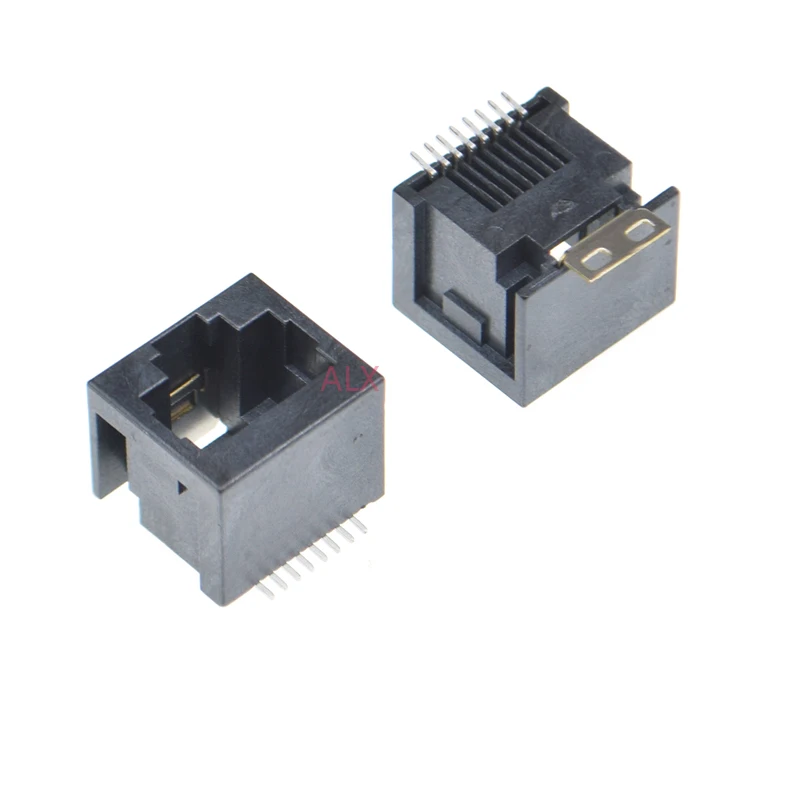 5PCS RJ45 Network Ethernet FEMALE SOCKET Vertical SMD SMT 8P8C female jack connector 180 degree