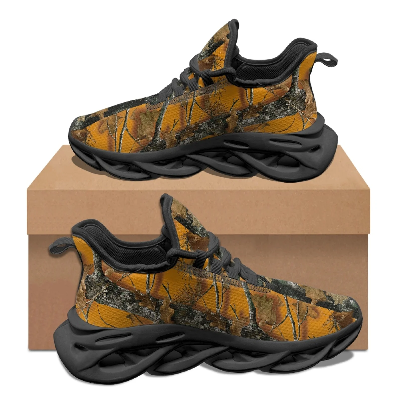 PENSTROLL Forest Camouflage Adjustable Strap Men's Running Shoes Fashion Sneakers for Man Casual Men's Fashion Sneakers