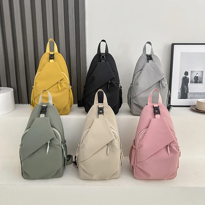 Unisex Large Capacity Chest Bag Casual Travel Waterproof Single Shoulder Bag Simple Multi-Functional Crossbody Bag