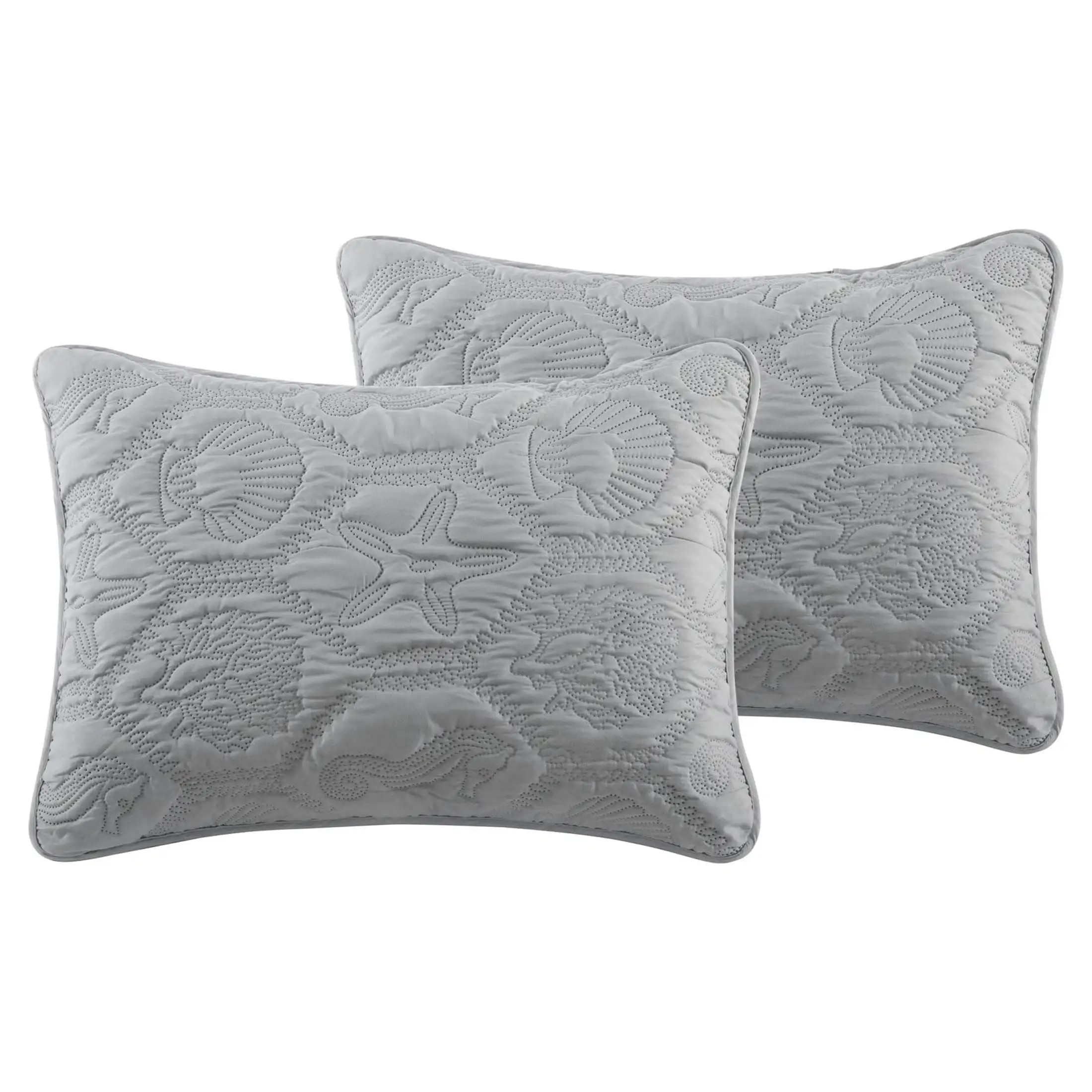 طقم لحاف Sealife مكون من 3 قطع باللون الرمادي، كينج، للبالغين، للجنسين