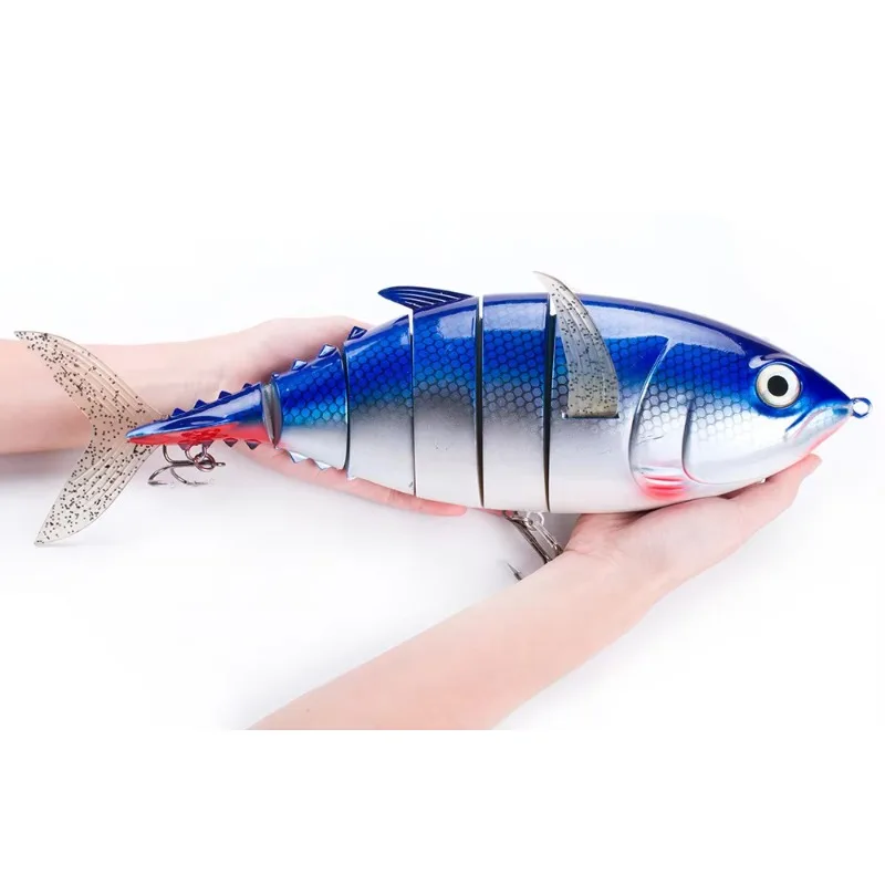 

1027g Giant Tuna Sea Fishing Hard Bait Lure 3/0 # ABS Three Hooks Lure Multi Section Simulated False Bait 16 Inches