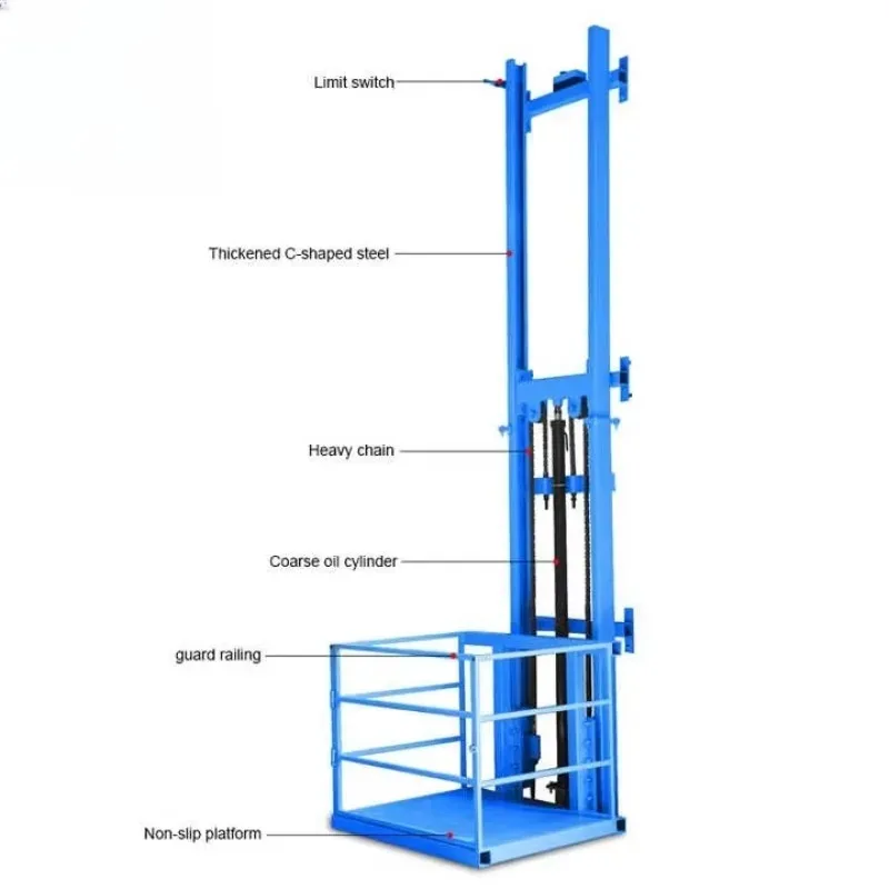 Hydraulic Cargo Elevator With Safety Protection System 500KG Capacity Automatic Control For Home Use
