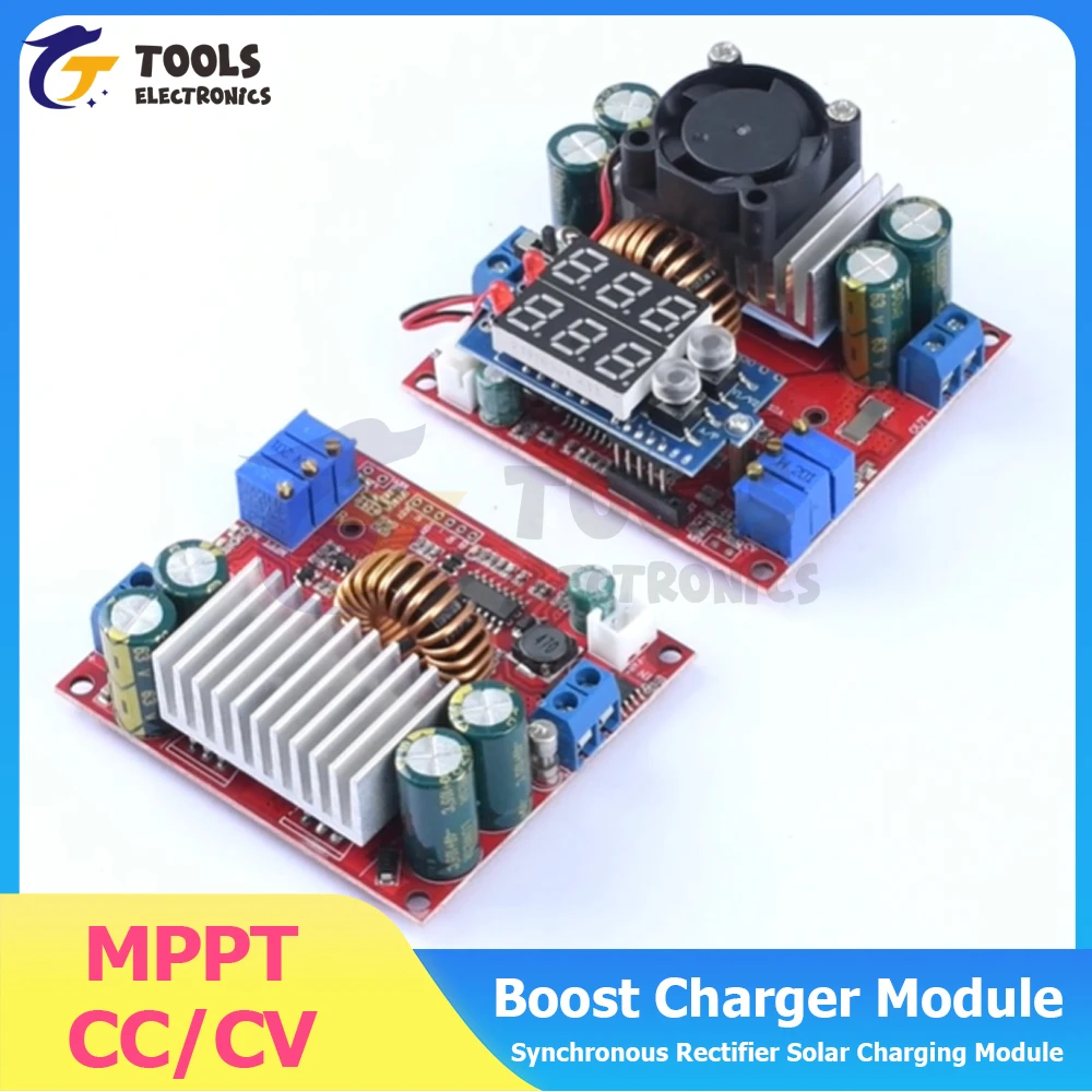 

DC 6-50V 15A MPPT Boost Charger Module CC/CV Solar Charging with Synchronous Rectifier Adjustable Power Supply