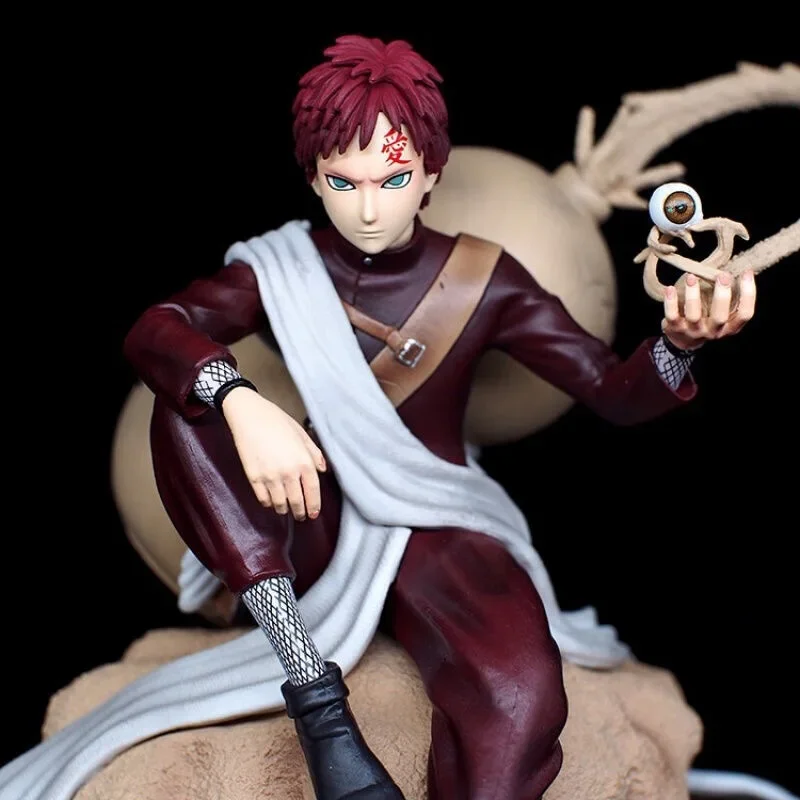 22cm naruto gaara figura de ação animação periféricos yondaime kazekage sentado postura ornamentos desktop exibição presente brinquedos