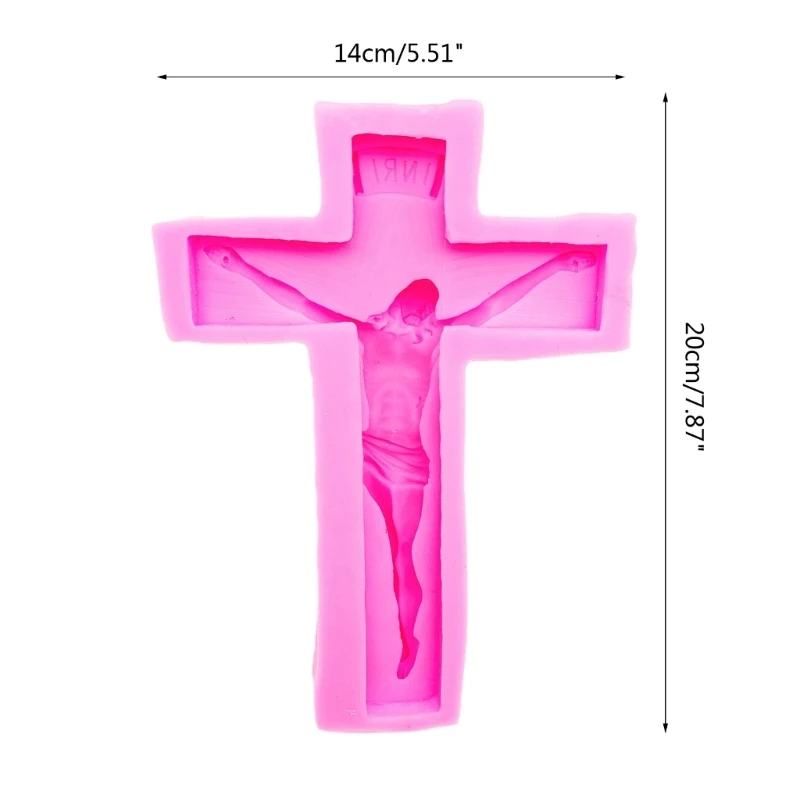 DIY Crucifix Silicone Mold Wall Hanging Cross-Pendant Epoxy Resin Mold Home Wall Decoration Handicraft Mould Craft