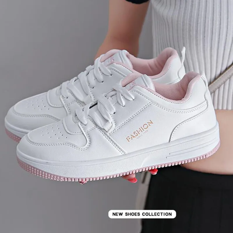 

Sneakers for women New Fashion Platform Shoe 2023 New Casual Flats Female Thick Sole Breathable White Vulcanized Shoes