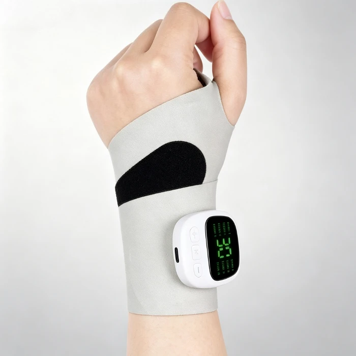 8 Modes Electric Hand Massager With Vibration Function, 32 Levels Adjustable Rechargeable Wrist Wrap Massage Device