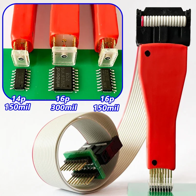 

Зонд для программирования микросхем SOP16, SOIC16, SOP14, пружинная игла, не требует снятия проводов