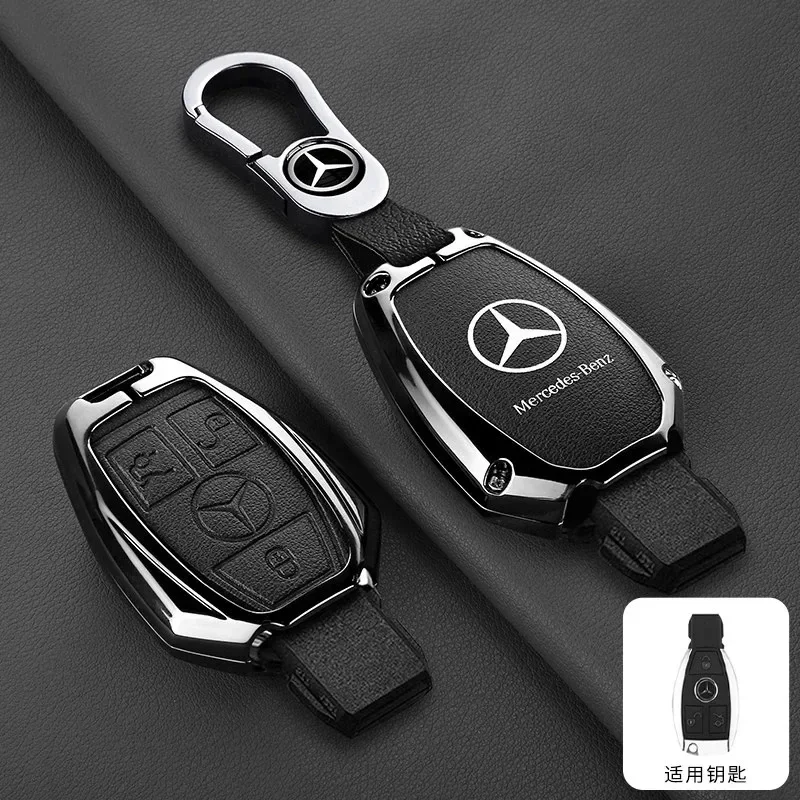 Car Smart Remote Key Case Fob Cover Bag For Mercedes Benz A B C S Class AMG GLA CLA GLC W176 W221 W204 W205 Keychain Accessories