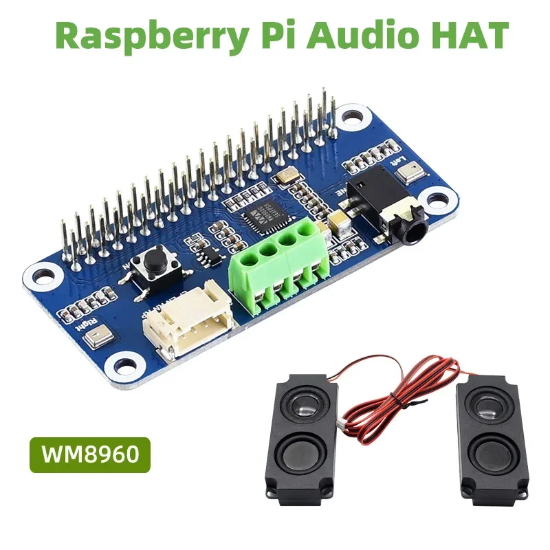 Raspberry Pi Hi-Fi Sound Card WM8960 Audio HAT Stereo Encoding Decoding Play Record Drive Speakers for Pi 4B 3B  3B Zero 2 W