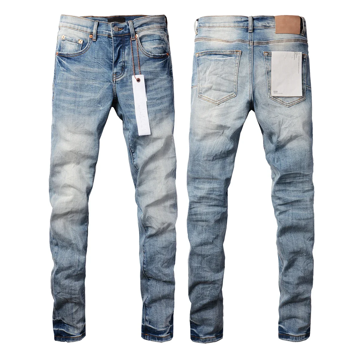 American Style Purples Jeans Men Fashion Top quality High Street Patch High Quality Repair Low Rise Skinny Denim brands pants