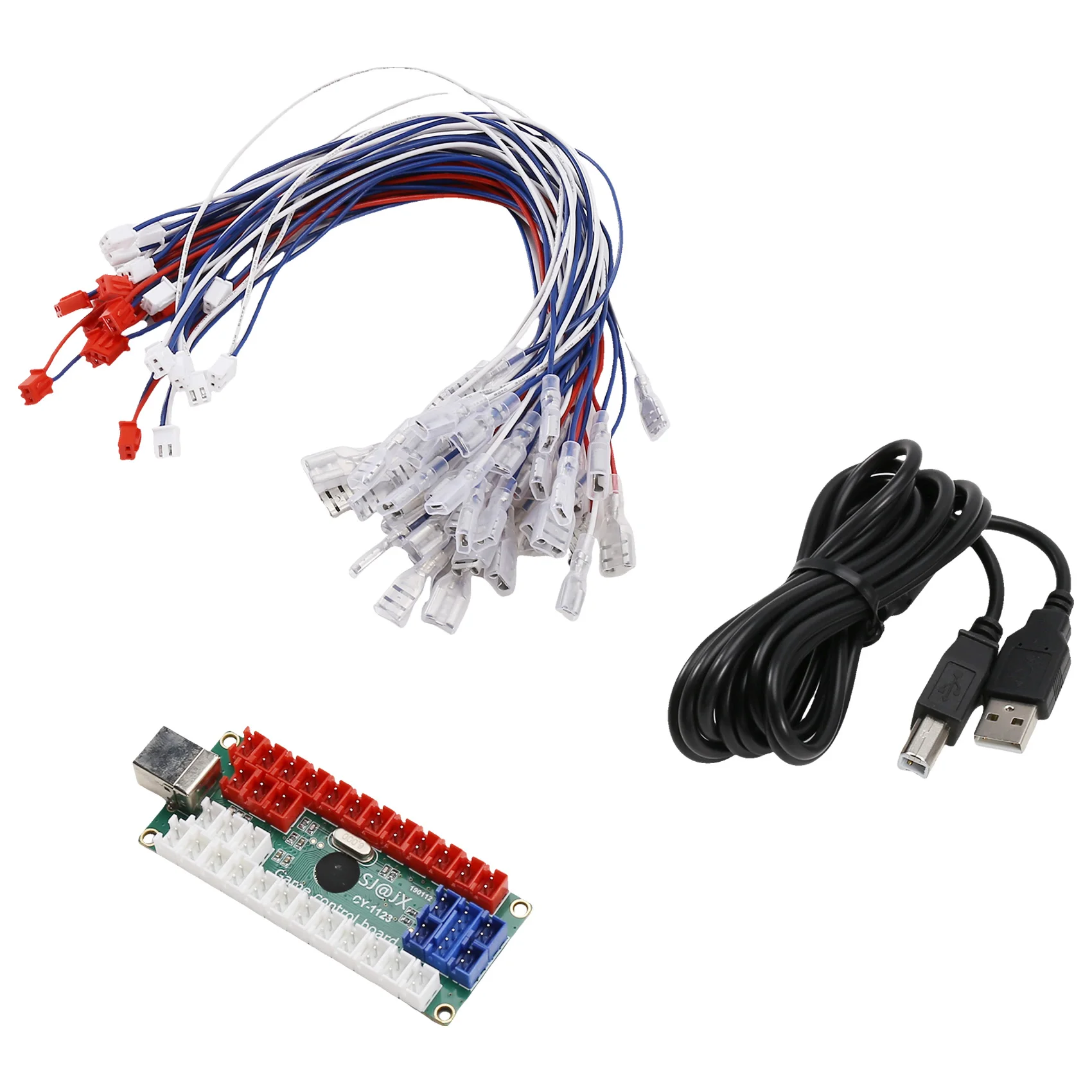 FFYY-Arcade DIY Kit LED USB Encoder Board Zero Delay Arcade Controller Joystick Button Fight Stick Chip Circuit Board, 1PC